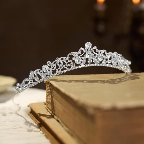 Wedding Tiara Rhinestone Bridal Crown Princess Headpiece for Women and Girls main image 7
